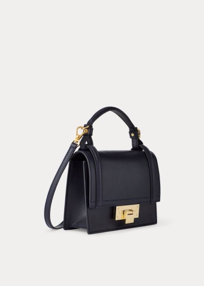 Ralph Lauren Calfskin Mini Hinge-Lock Tasker Dame Danmark (PKDCM8731)